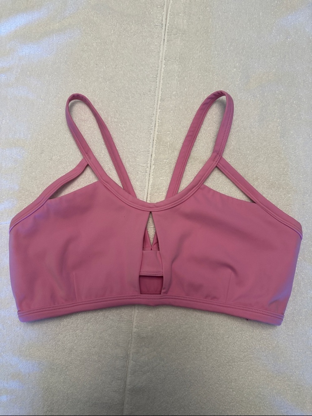 Sky Athletic pink Strappy Sports Bra with Front Cutout